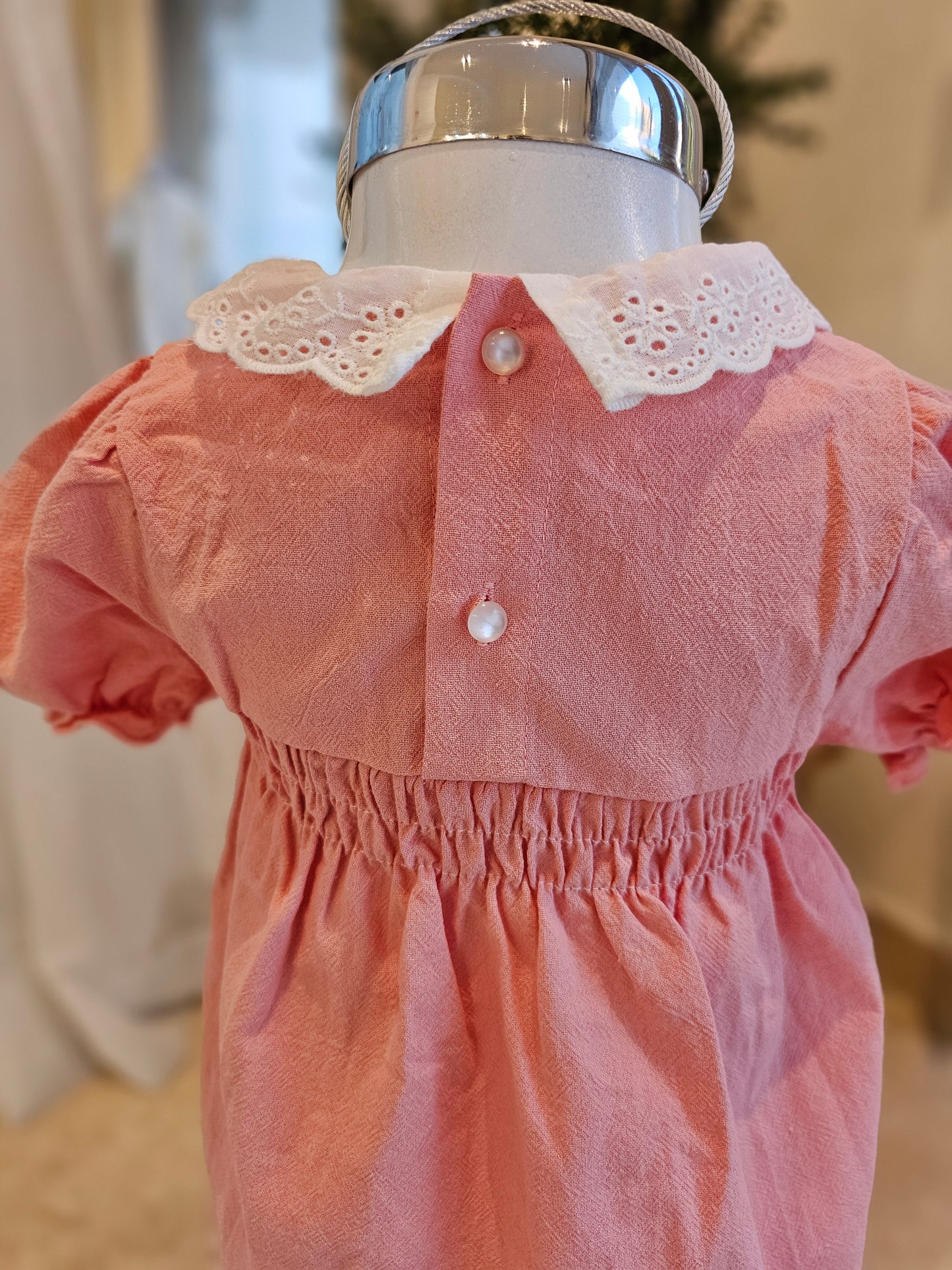 Vestido Rosa Olan cuello