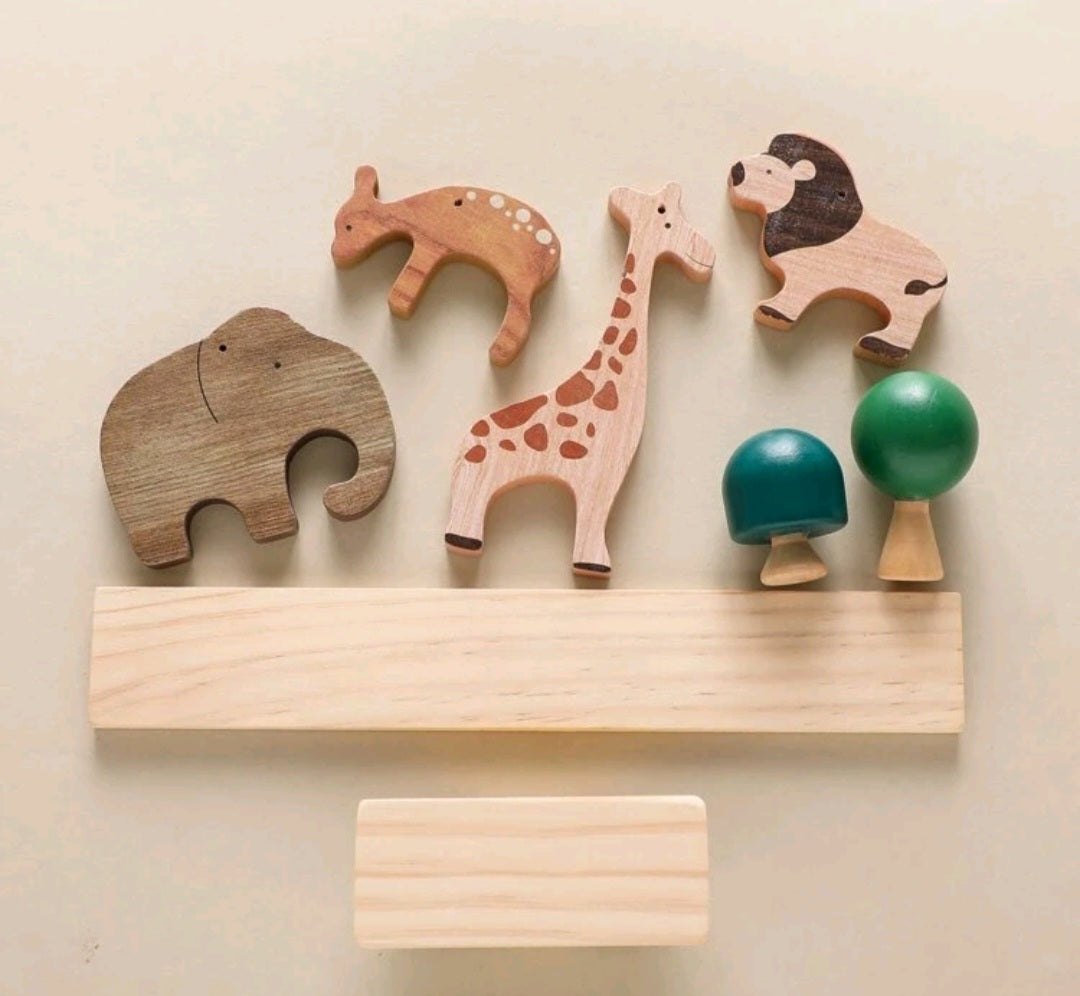 Set equilibrio madera de animales