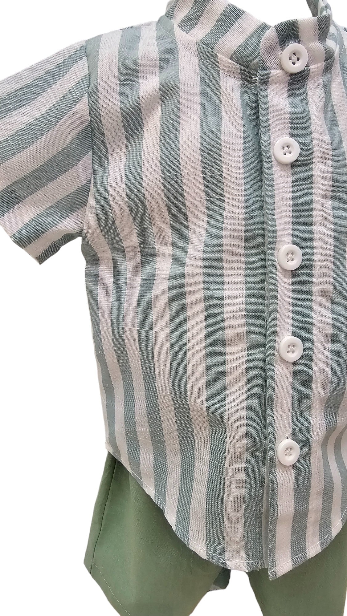 Conjunto Menta de rayas verticales
