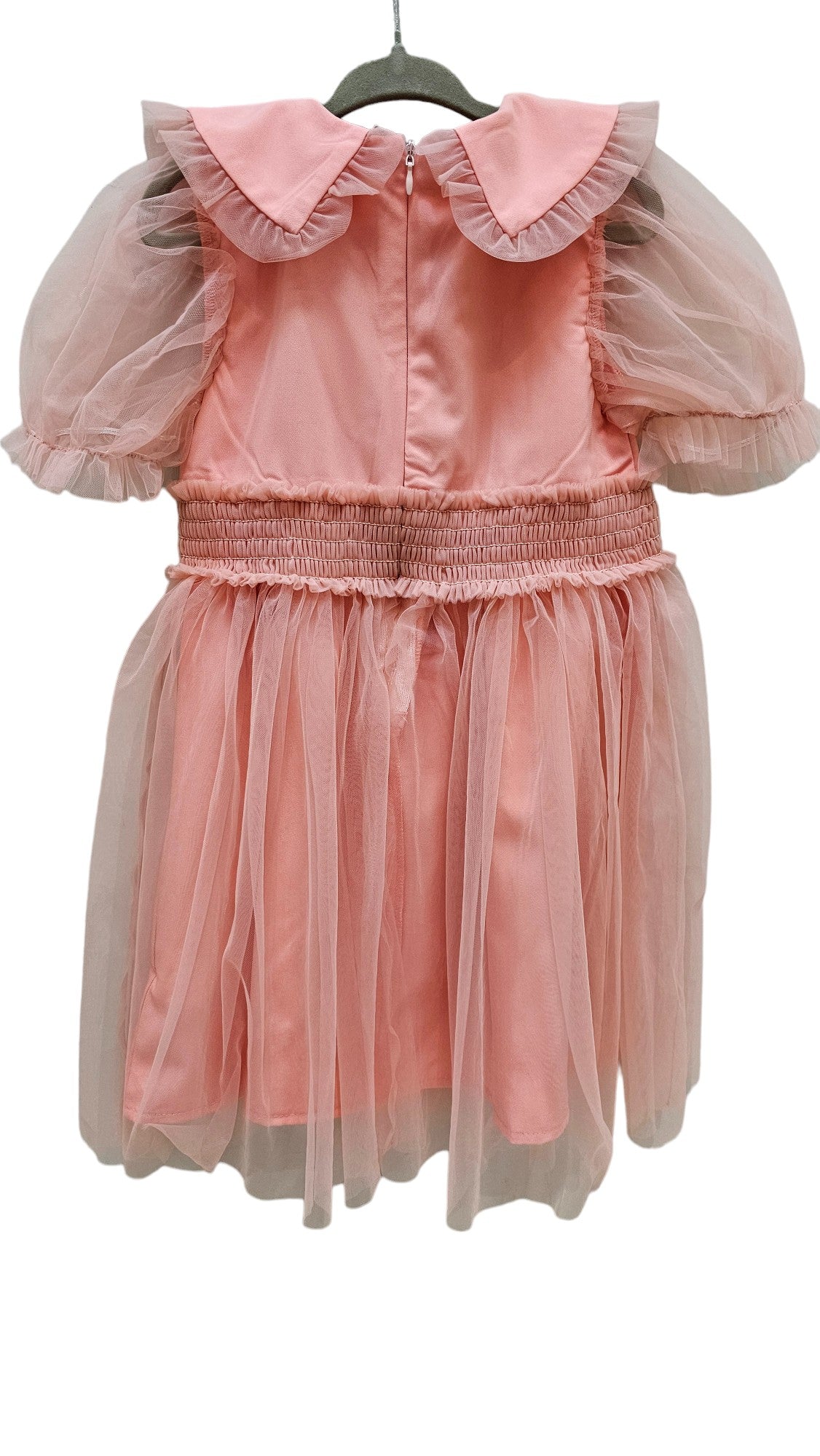 Vestido rosa cuello floral