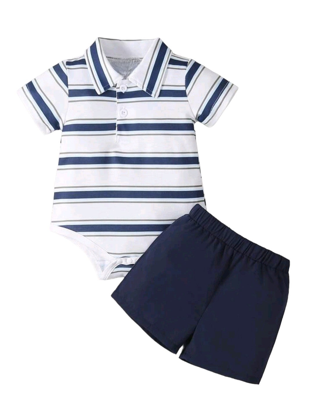 Conjunto Body a rayas azul