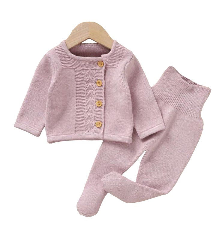 Conjunto Cárdigan y pantalón de pie cerrado