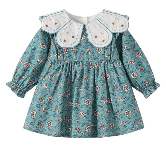 Vestido estamapado floral y manga volante