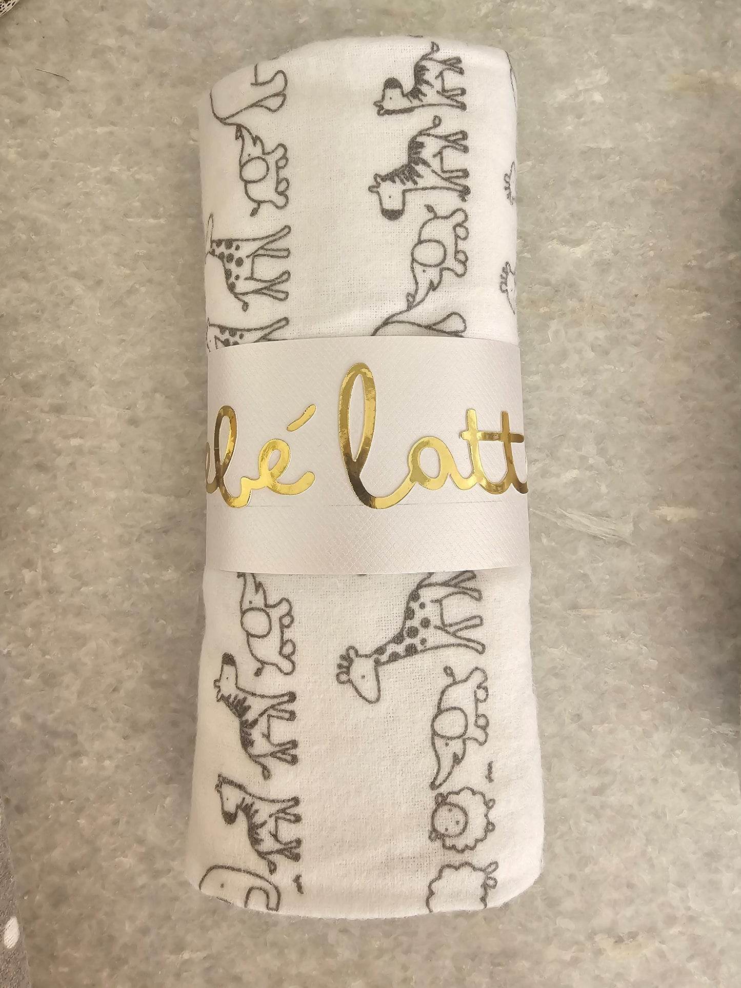 Manta estampados en gris