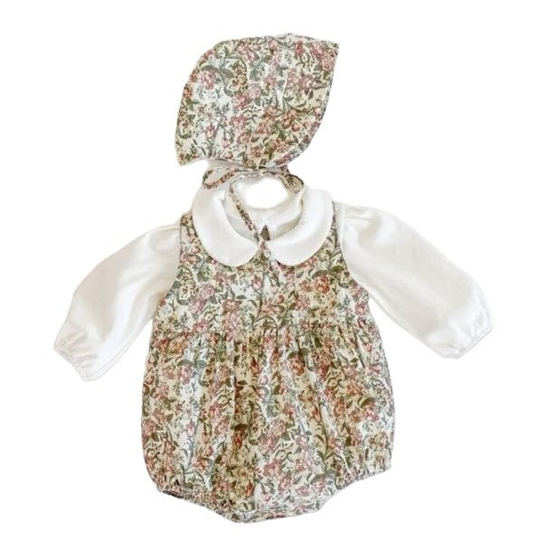 Body floral con gorro