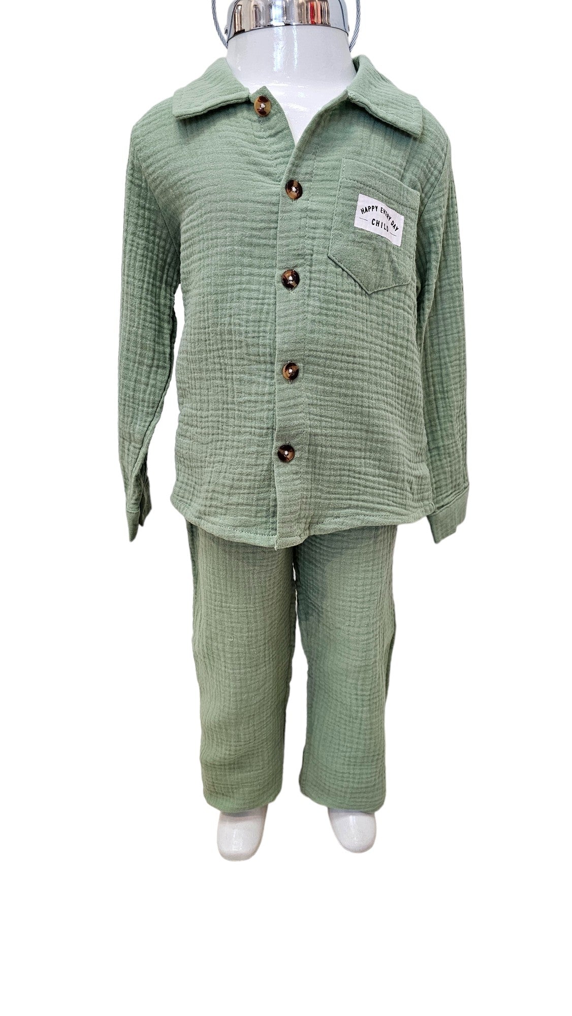 Conjunto Verde, Camisa con bolsillo
