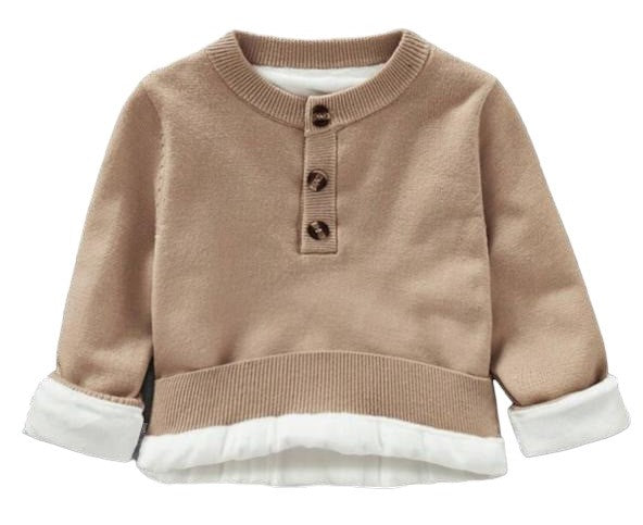 Suetér con botón con forro térmico