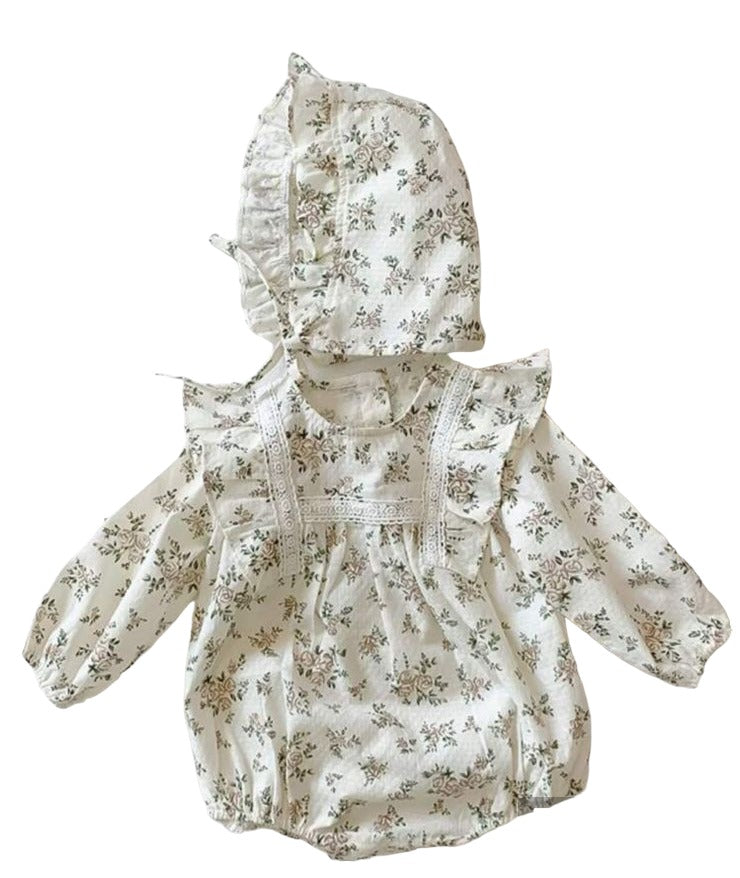 Body con estampado floral y gorro