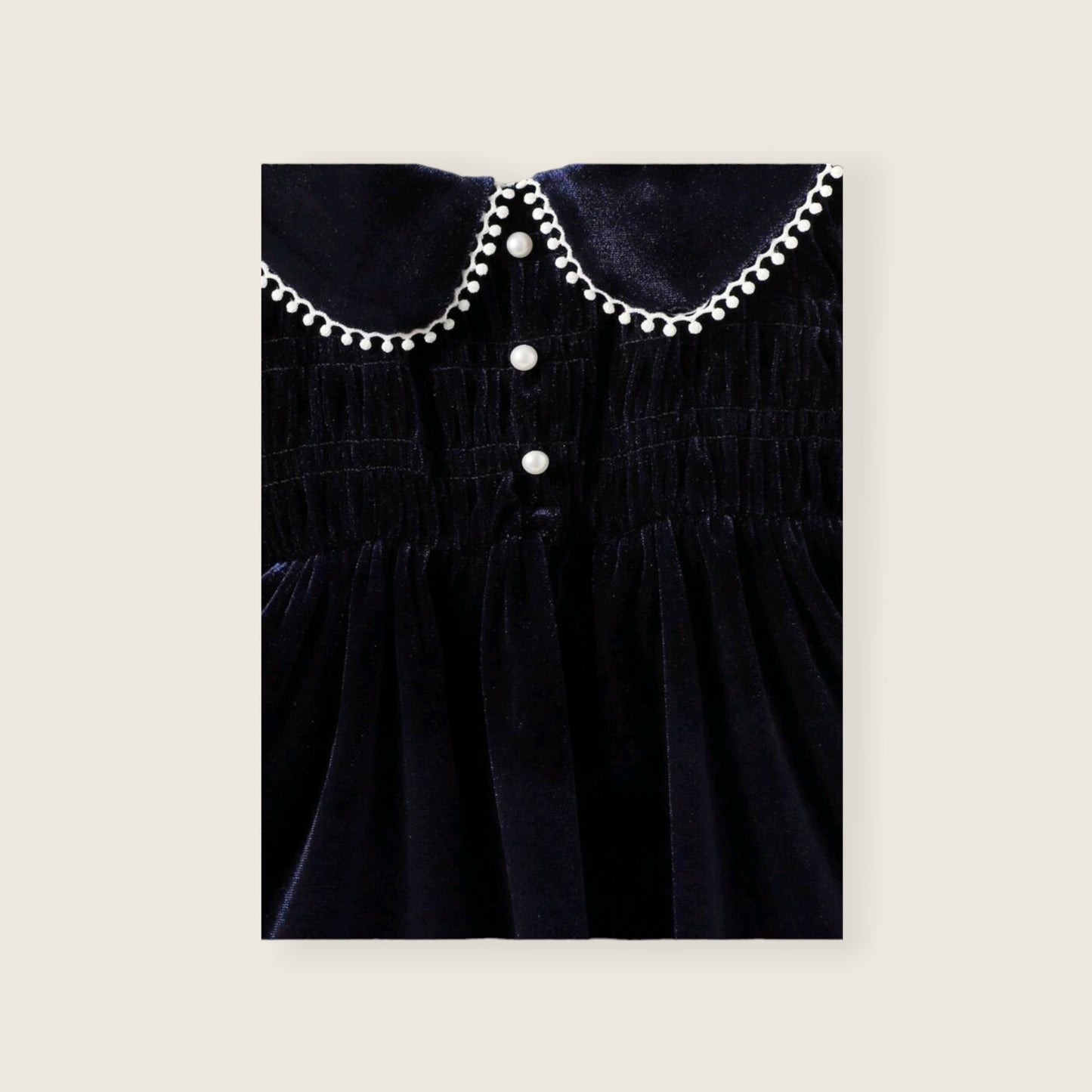 Vestido velvet azul marino