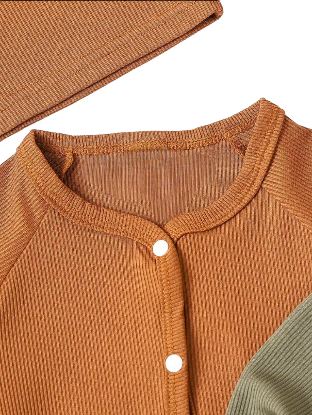 Conjunto manga larga canalé con gorro