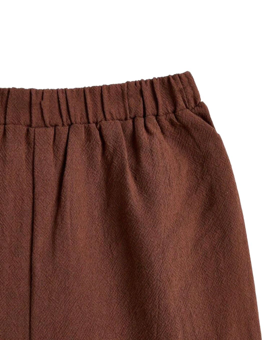 Conjunto de short rayas café