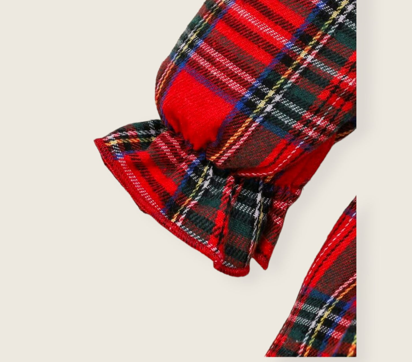 Body vestido cuadros rojo