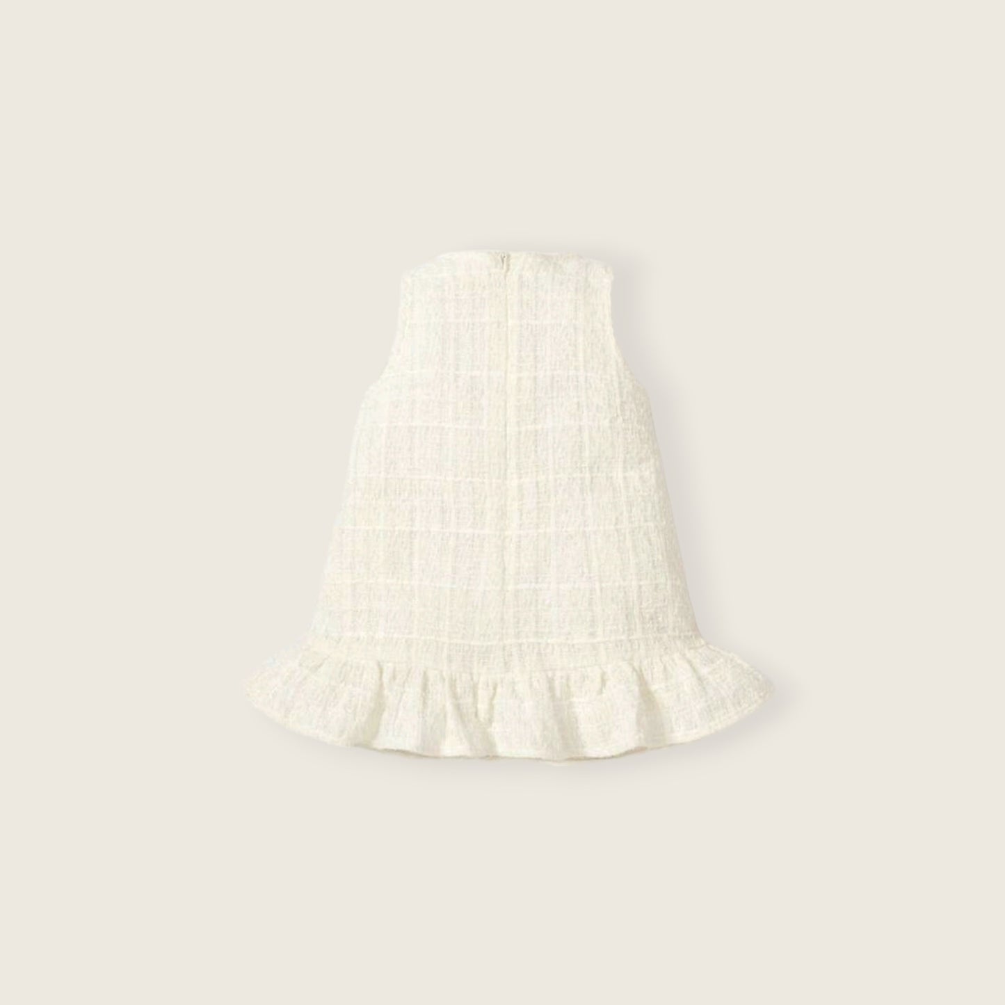 Vestido blanco bolsas delanteras