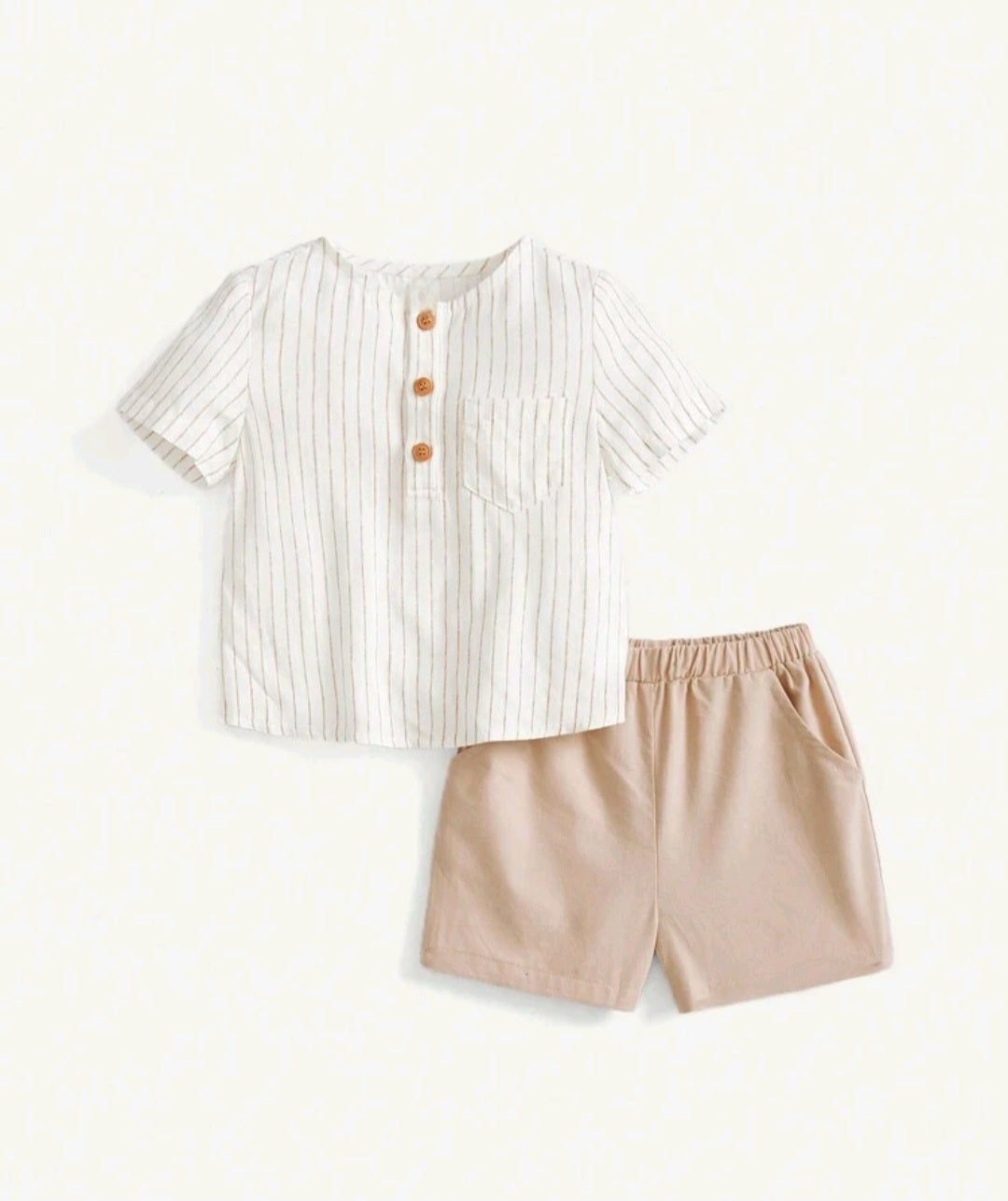 Conjunto camisa-short a rayas