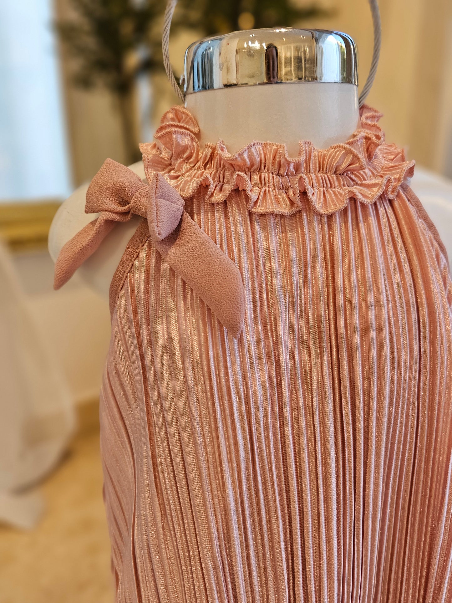 Vestido Rosa cuello Halter