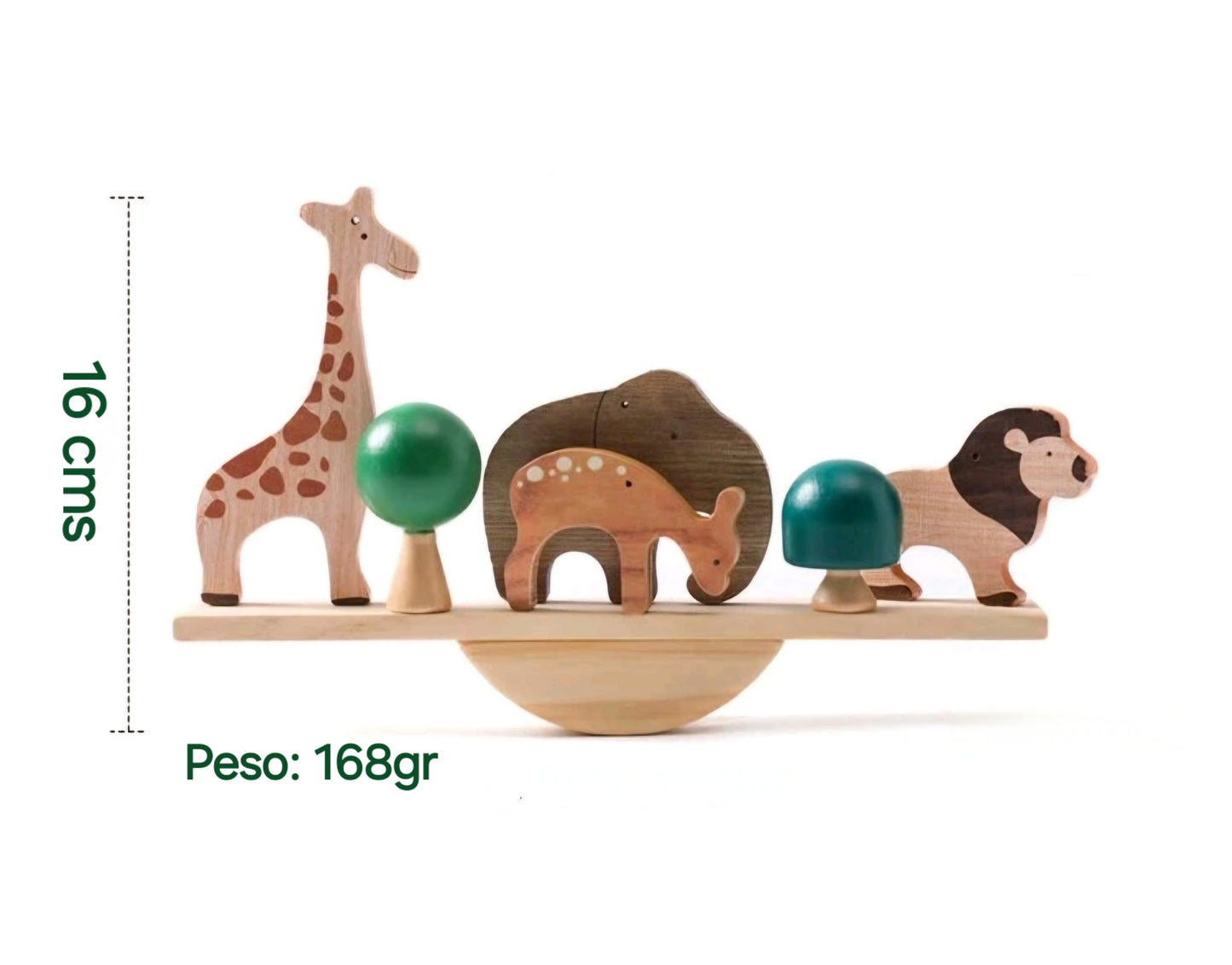 Set equilibrio madera de animales
