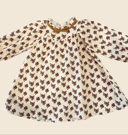 Vestido flores café