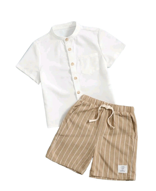 Conjunto Camisa y Short rayas verticales