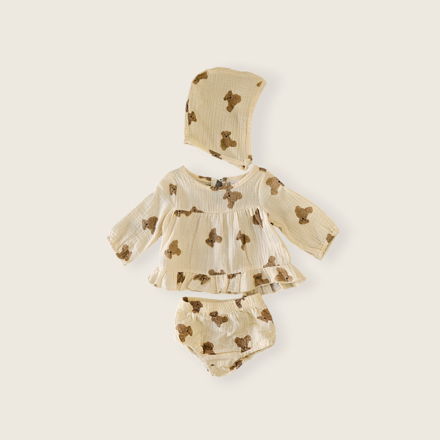 Conjunto de top estampado de oso