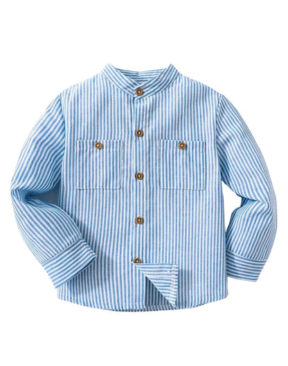 Camisa azul rayas