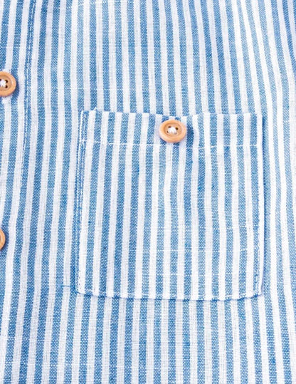 Camisa azul rayas