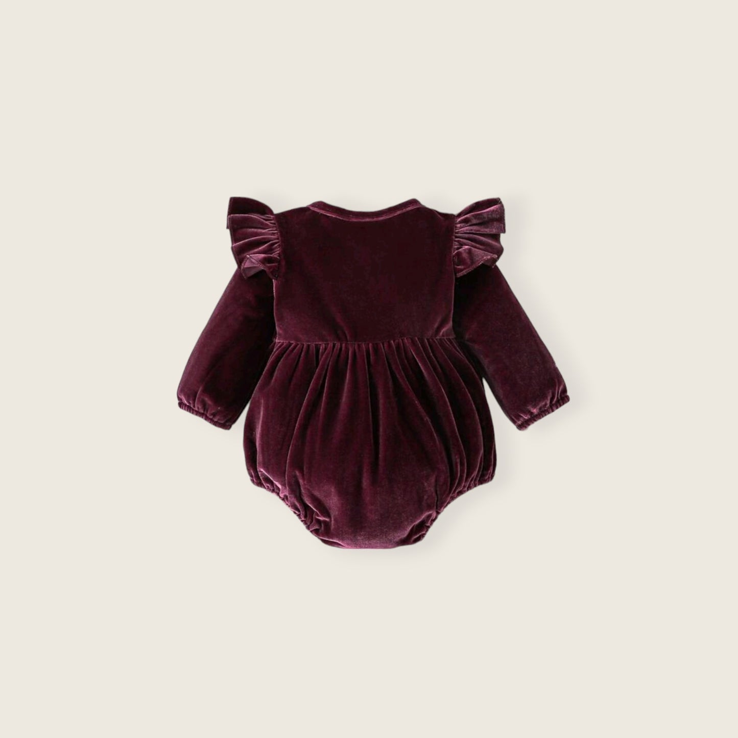 Body violeta con volante en hombro