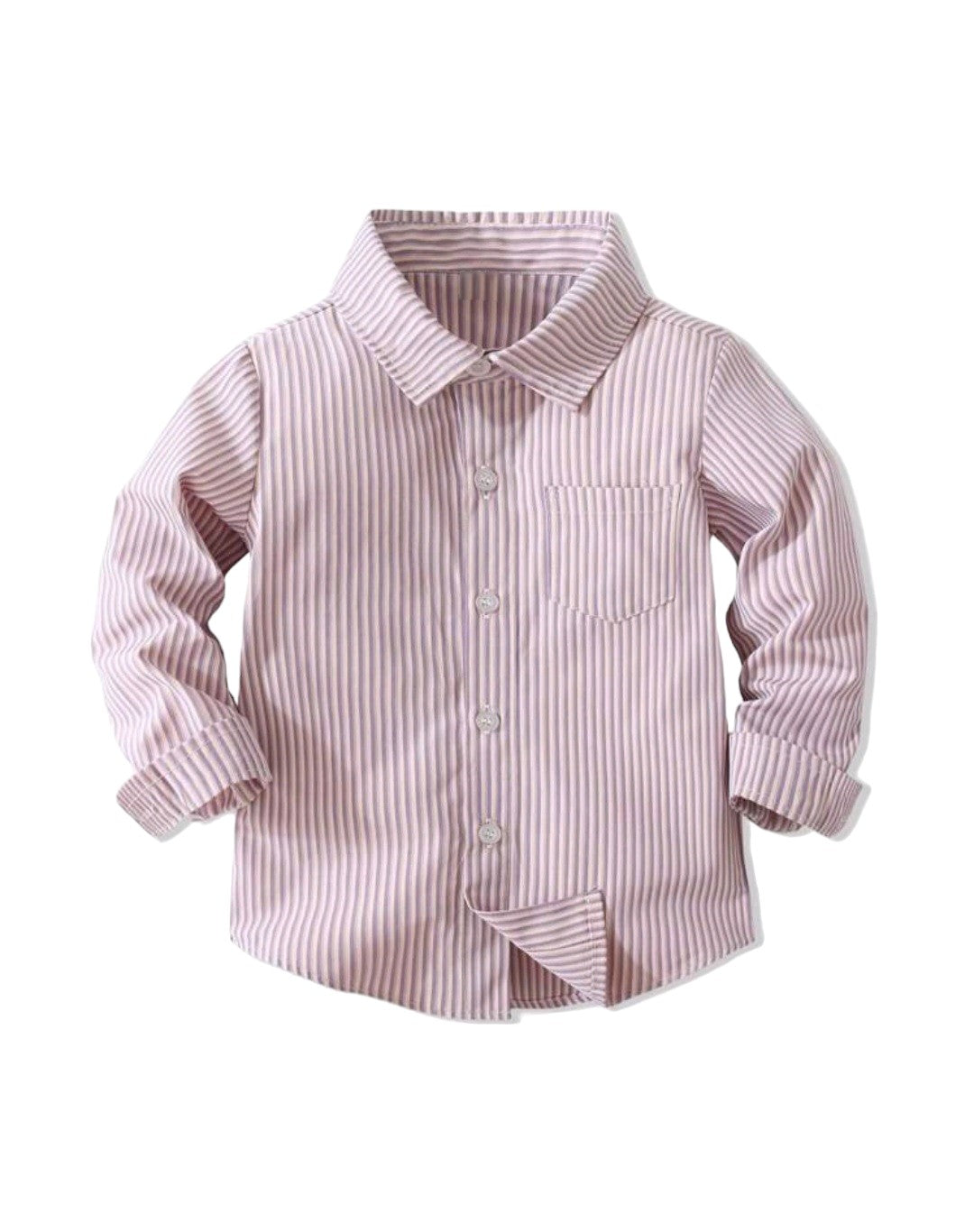 Camisa de vestir rayas lila