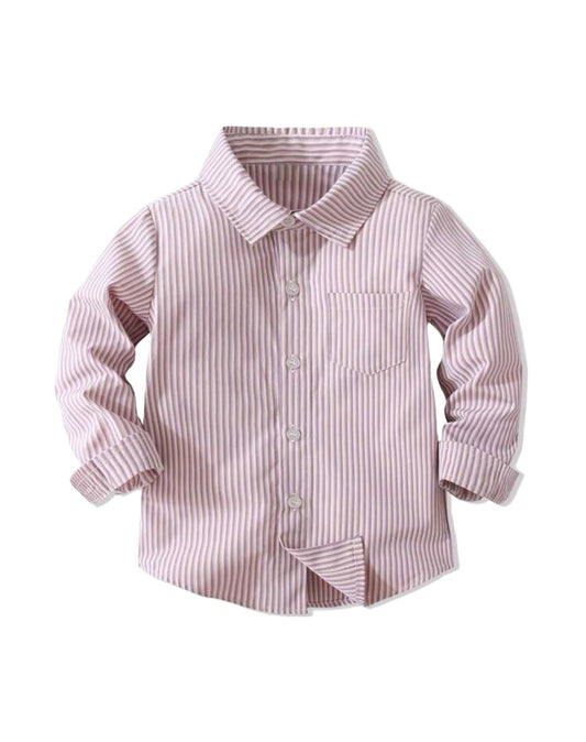 Camisa de vestir rayas lila