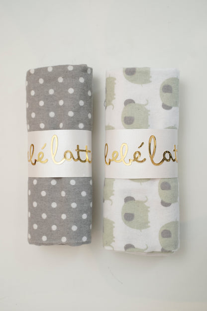 Manta estampados en gris